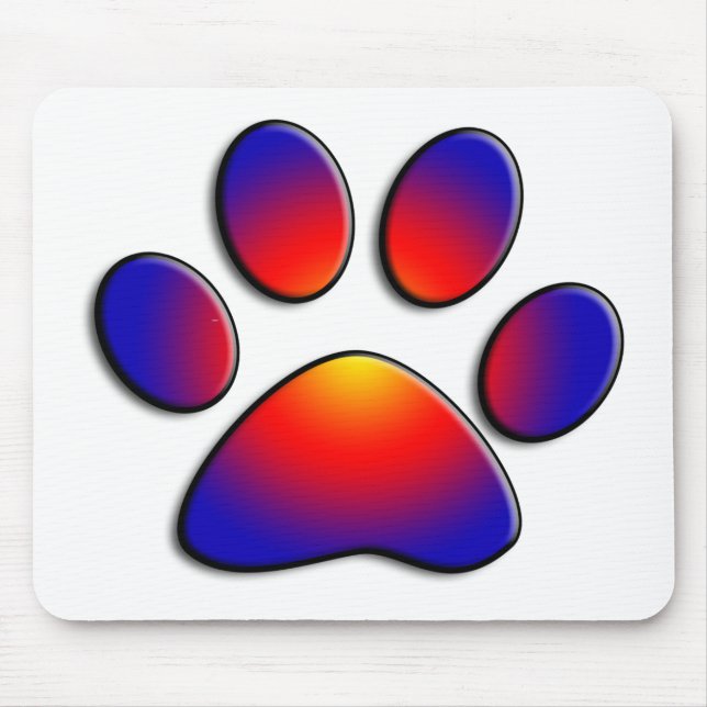 COLORFUL PAW MOUSE MAT (Front)