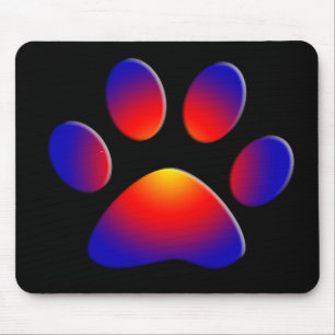 COLORFUL PAW MOUSE MAT
