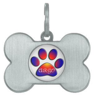 COLORFUL PAW PET ID TAG