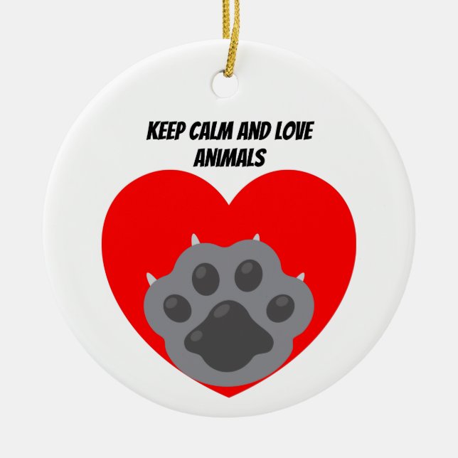 Colorful Paw Print - Best Dog Mom  Ceramic Tree Decoration (Front)