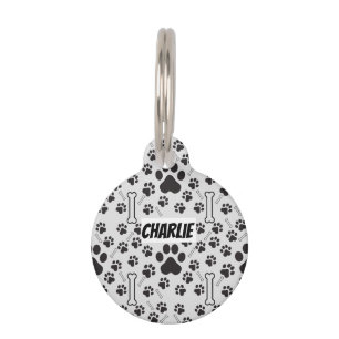 Colorful Paw Print - Best Dog Mom Pet Tag