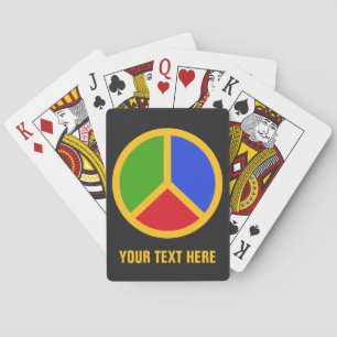 Colorful Peace Sign custom playing cards