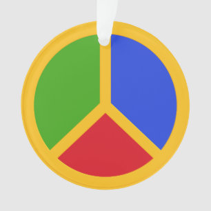 Colorful Peace Sign ornament