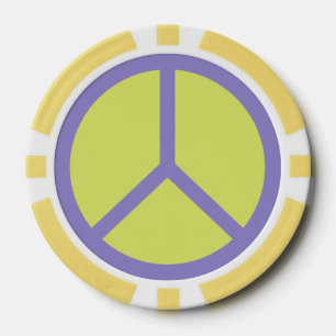 Colorful Peace Sign poker chips