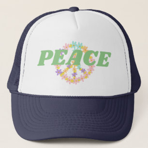 Colorful Peace Sign Trucker Hat