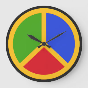 Colorful Peace Sign wall clock