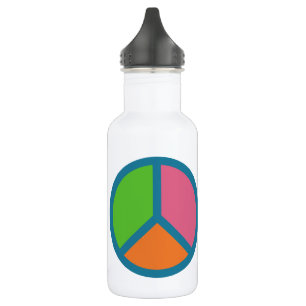 Colorful Peace Sign water bottles