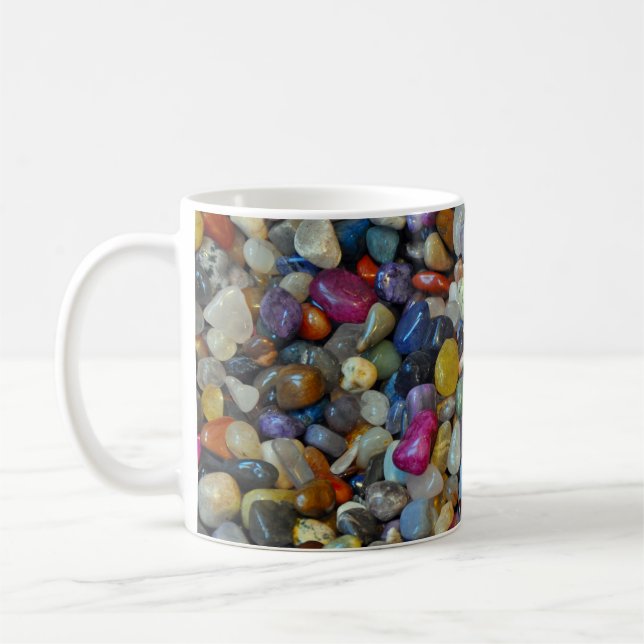 Colorful pebbles pattern coffee mug (Left)