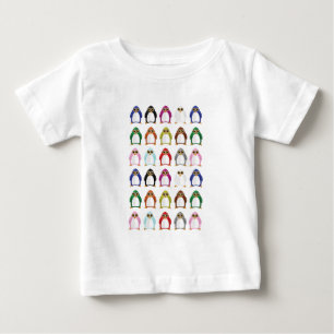 Colorful Penguin Pattern – Adorable Rainbow Animal Baby T-Shirt