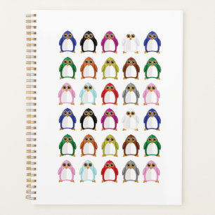 Colorful Penguin Pattern Cute Kawaii Fun Planner