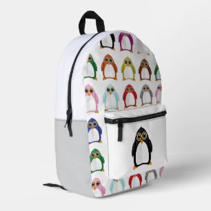 Colorful Penguin Pattern – Rainbow Animal Printed Backpack