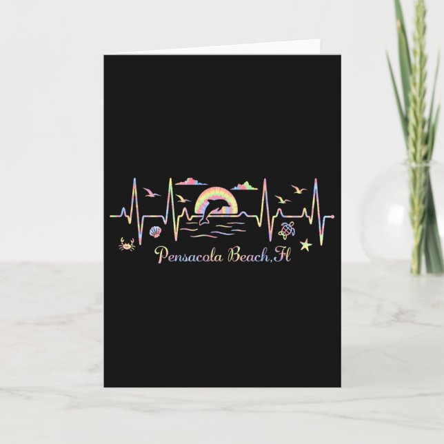Colorful Pensacola Beach  Card (Front)