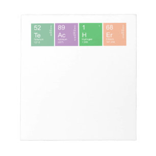 Colorful Periodic Table Science Teacher Notepad
