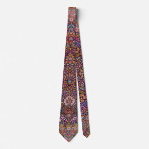 Colorful Persian Rug Pattern Tie