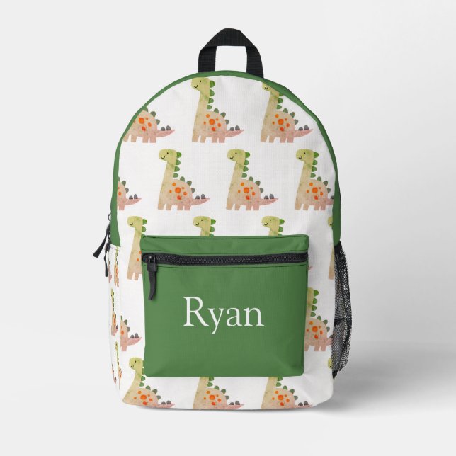 Colorful personalized backpack, kids cute printed backpack (Front)