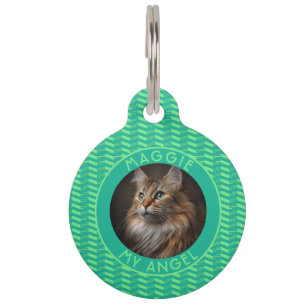Colorful Personalized Pet Gift Chevron Geometry Tag