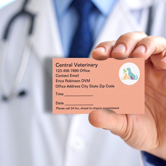Colorful Pet Care Veterinary Appointment Cards (Creator Uploaded)