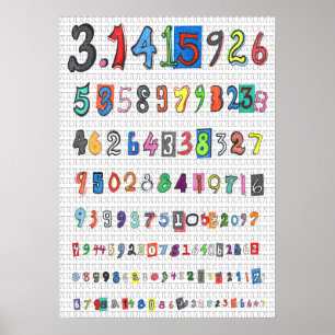 Colorful Pi Poster