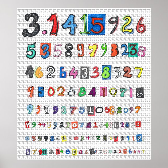 Colorful Pi Poster (Front)