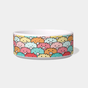Colorful Pigs Funny And Cute Pattern Bowl