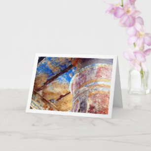 Colorful Pillar at the Luxor Temple, Egypt, Card