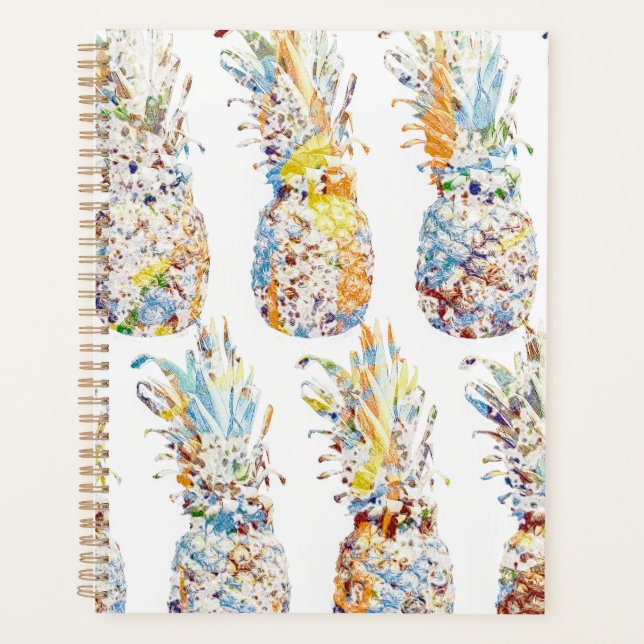Colorful Pineapple Print Planner (Front)
