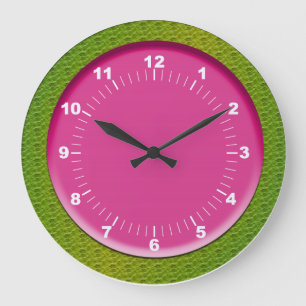 Colorful Pink and Green Wall Clock