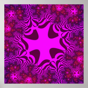 Colorful Pink and Purple Fractal Poster