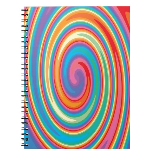 Colorful pinwheel design notebook (Front)
