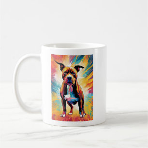 Colorful Pitbull Mug – Bold Pop Art Dog Design