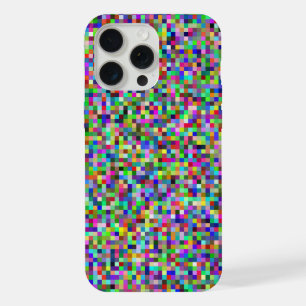 Colorful Pixel Squares Background Pattern iPhone 15 Pro Max Case