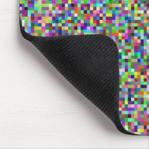 Colorful Pixel Squares Background Pattern Mouse Mat