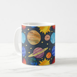 Colorful Planets Space Coffee Mug