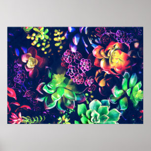 Colorful Plants Poster