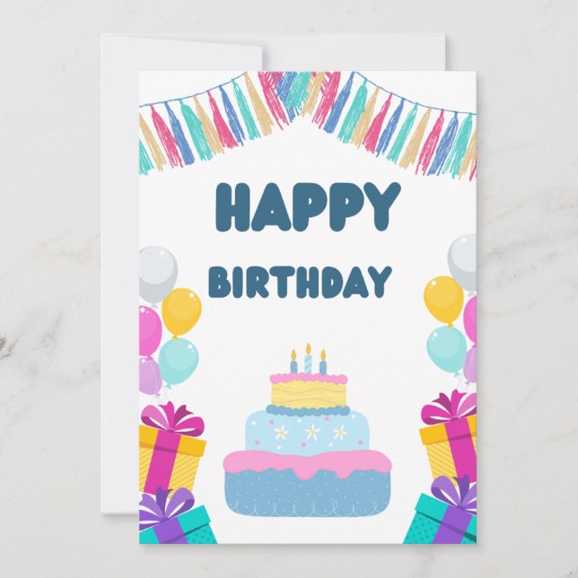 Colorful Playful Birthday Party Flyer  Invitation (Front)