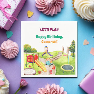 Colorful Playground Birthday Party  Napkin