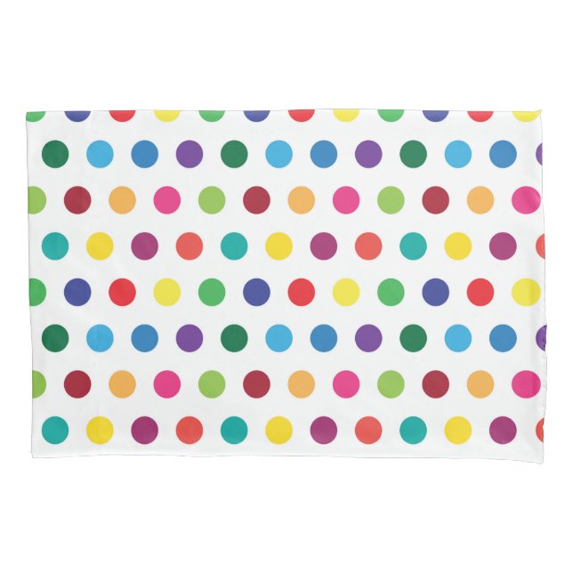Colorful Polka Dots Cute Kids Pillowcase (Front)