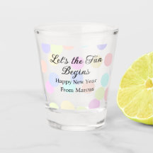 Colorful polka dots let's the fun begins new year 