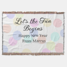 Colorful polka dots let's the fun begins new year 