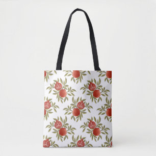 Colorful Pomegranate Pattern Tote Bag – Red Fru