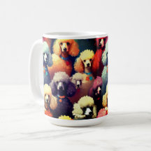 Colorful Poodle Mug | Artistic Coffee Cup for Dog 