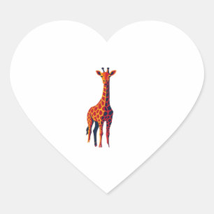 Colorful Pop Art Giraffe � Modern Savannah Art at  Heart Sticker