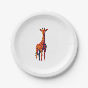 Colorful Pop Art Giraffe � Modern Savannah Art at  Paper Plate
