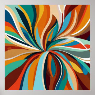 Colorful Print Large Bold Abstract Wall Art
