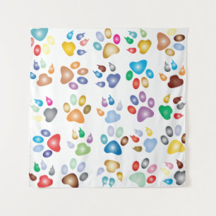 Colorful prismatic rainbow animal tapestry
