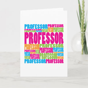 Colorful Professor Card