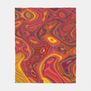 Colorful psychedelic background made of interweavi fleece blanket