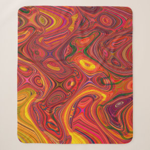 Colorful psychedelic background made of interweavi sherpa blanket