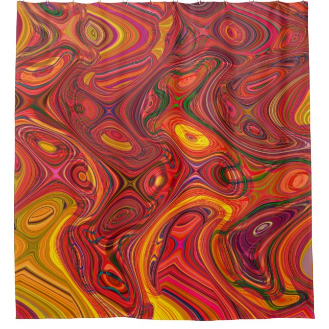 Colorful psychedelic background made of interweavi shower curtain (Front)