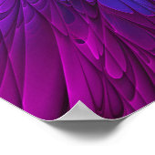 Colorful Psychedelic Flower Abstract Fractal Art Poster (Corner)
